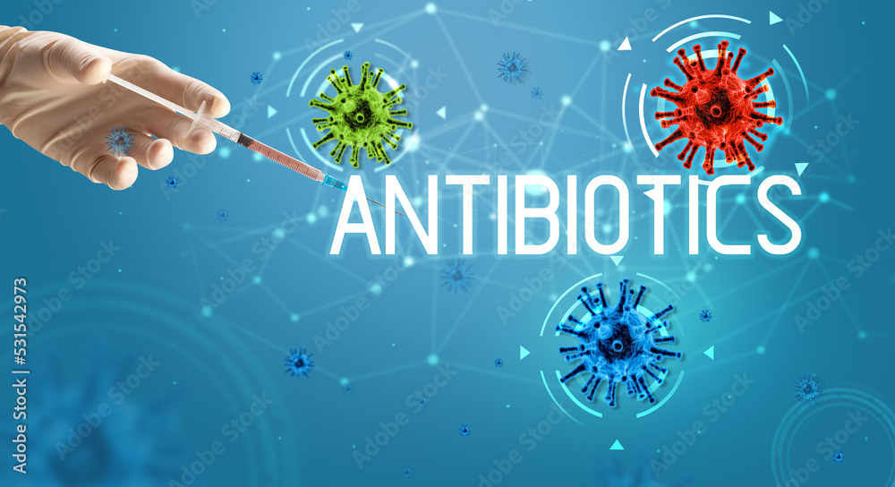 Syringe, medical injection in hand, coronavirus vaccine concept Syringe, medical injection in hand, coronavirus vaccine concept