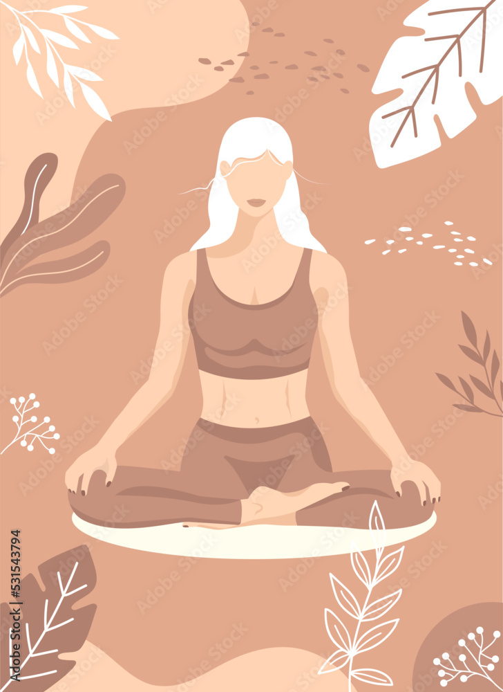 yoga in the lotus pose