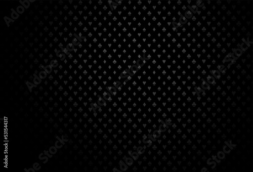 Wallpaper Mural Dark black vector template with poker symbols. Torontodigital.ca