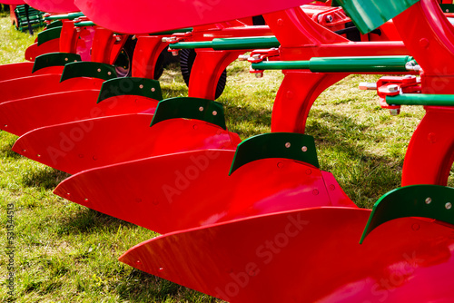 Agricultural plough machinery.
