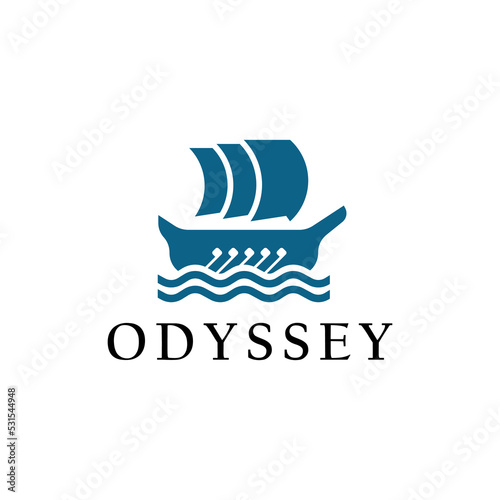 Odyssey Yacht Symbol Logo Design photo