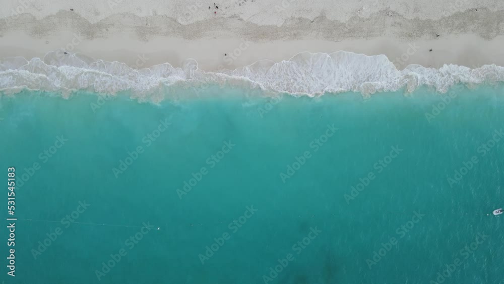 Aerial still video of waves on the beach in the Turks and Caicos Aerial still video of waves on the beach in the Turks and Caicos