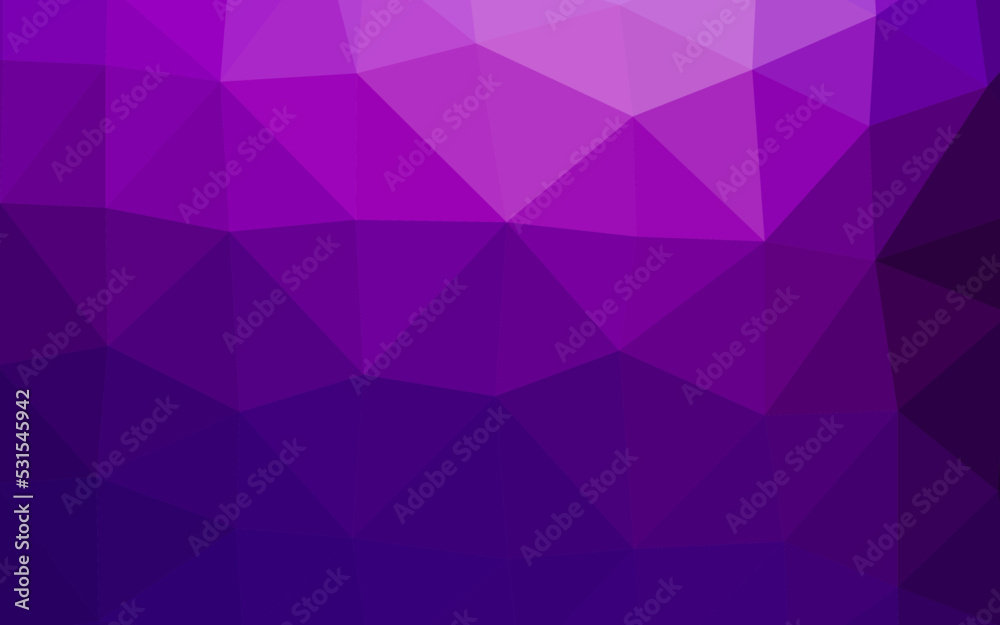Obraz premium Dark Purple vector polygonal background.