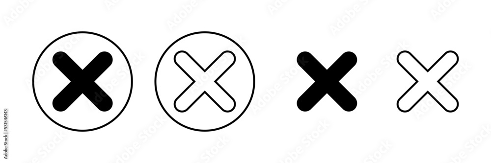 Obraz premium Close icon vector. Delete sign and symbol. cross sign