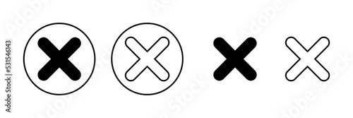 Close icon vector. Delete sign and symbol. cross sign