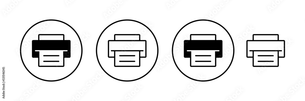 Print icon vector. printer sign and symbol Print icon vector. printer sign and symbol