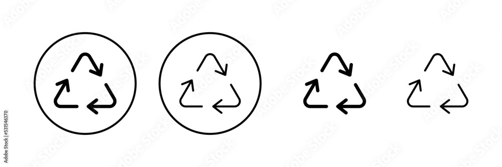 PrintRecycle icon vector. Recycling sign and symbol. PrintRecycle icon vector. Recycling sign and symbol.