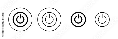 Power icon vector. Power Switch sign and symbol. Electric power