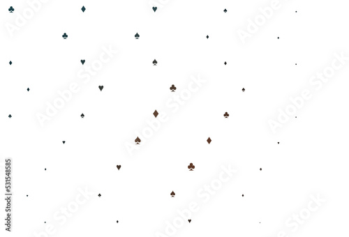 Light Black vector background with cards signs.