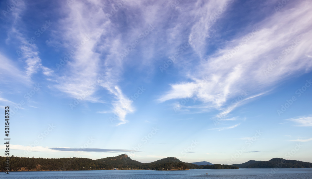 Cloudy Cloudscape during sunny summer Day on the West Coast Cloudy Cloudscape during sunny summer Day on the West Coast