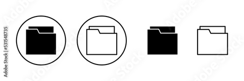 Folder icon vector. folder sign and symbol