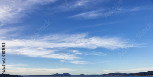 Cloudy Cloudscape during sunny summer Day on the West Coast of Pacific Ocean. © edb3_16