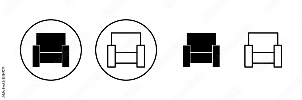 Sofa icon vector. sofa sign and symbol. furniture icon