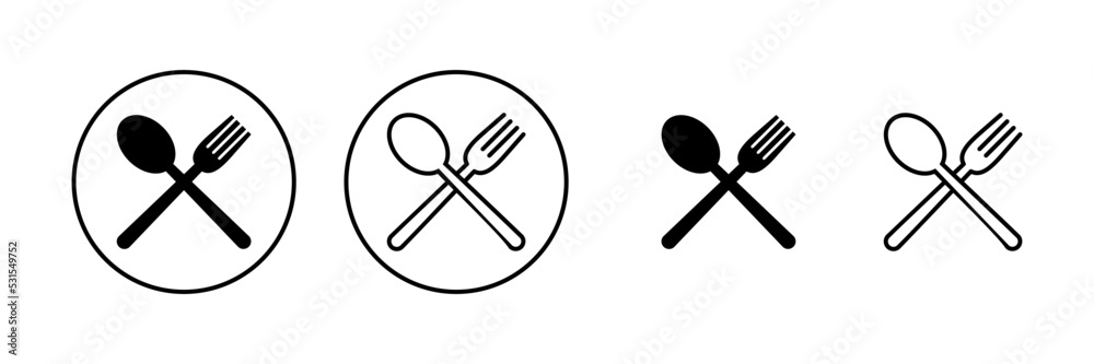 spoon and fork icon vector. spoon, fork and knife icon vector. restaurant sign and symbol spoon and fork icon vector. spoon, fork and knife icon vector. restaurant sign and symbol