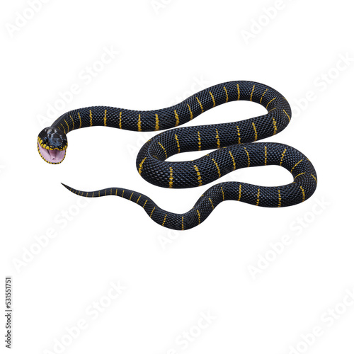 Mangrove snake 3D illustration