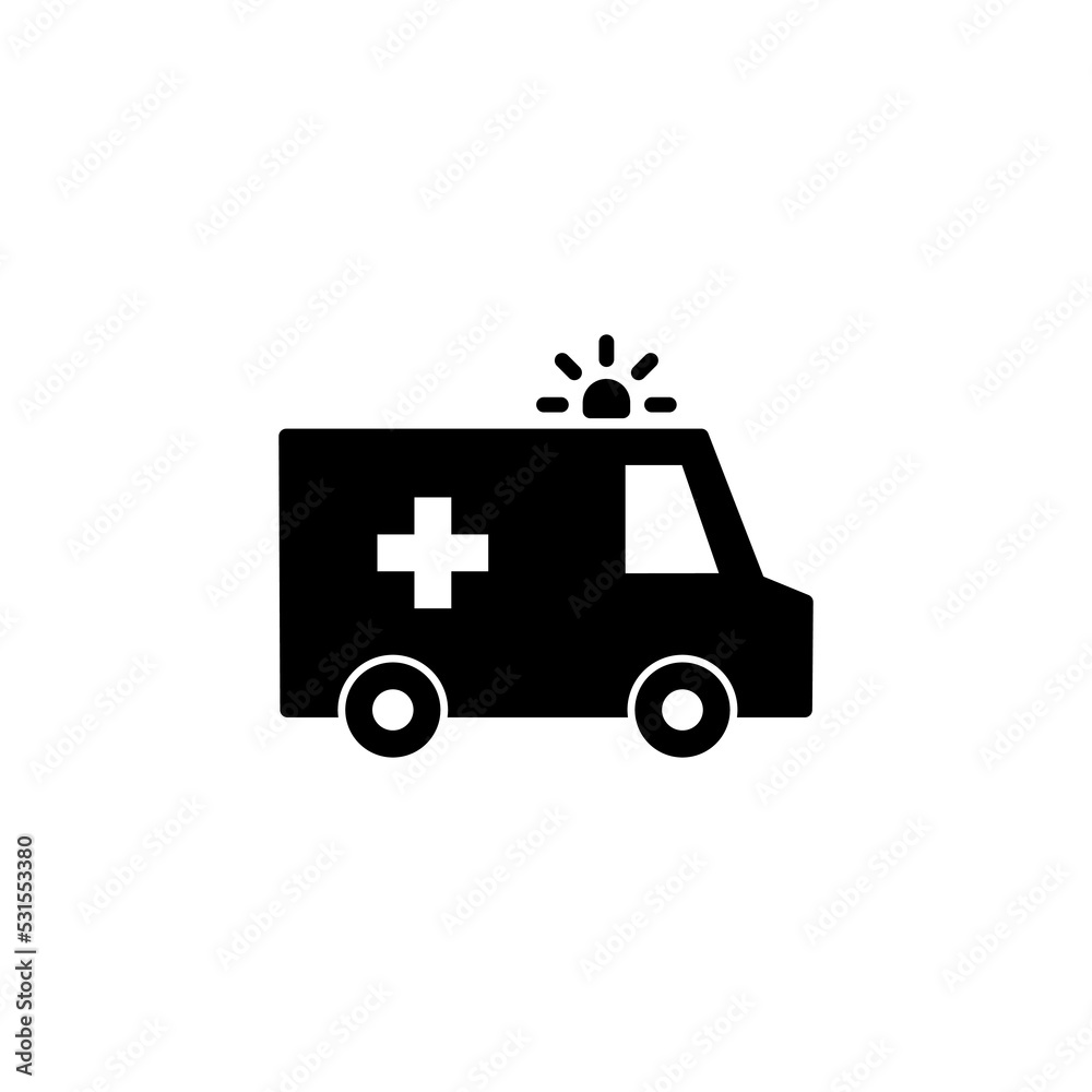 Ambulance icon vector for web and mobile app. ambulance truck sign and symbol. ambulance car Ambulance icon vector for web and mobile app. ambulance truck sign and symbol. ambulance car
