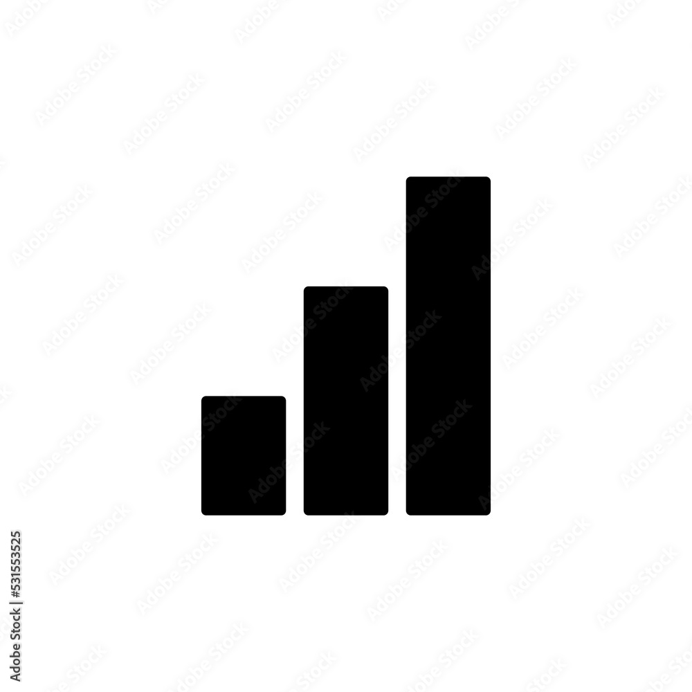 Growing graph Icon vector for web and mobile app. Chart sign and symbol. diagram icon Growing graph Icon vector for web and mobile app. Chart sign and symbol. diagram icon