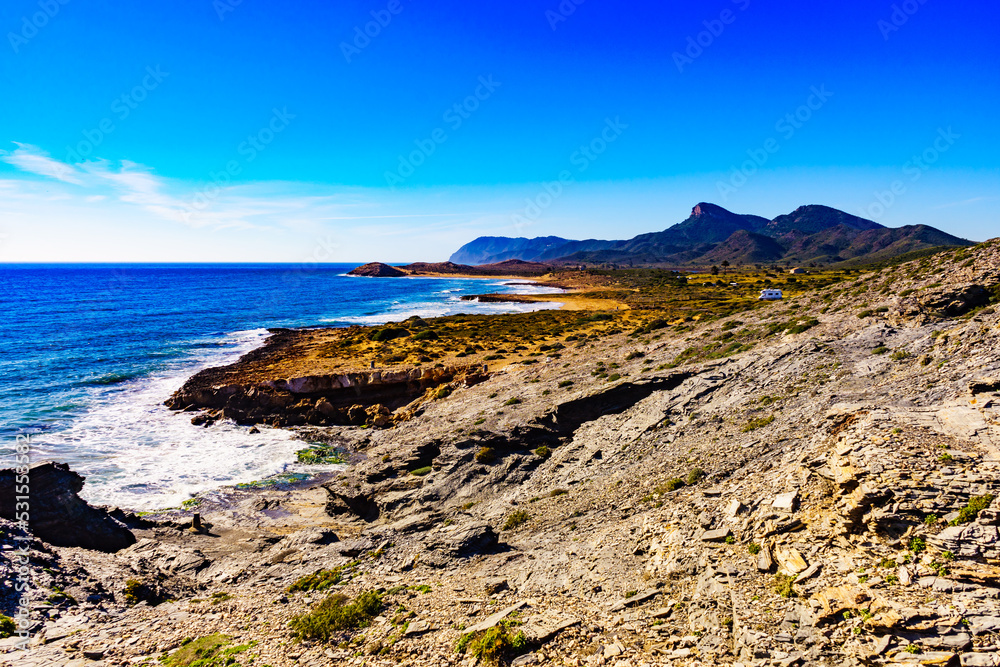 Sea shore, coast landscape in Spain.