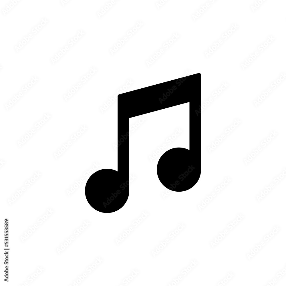 Music icon vector for web and mobile app. note music sign and symbol Music icon vector for web and mobile app. note music sign and symbol