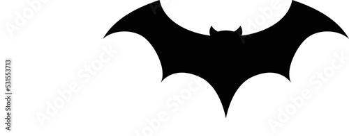 
Halloween Bat Art Silhouette Vector. Isolated on white background. Vector illustration.