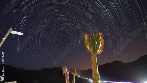Startrails Mirador Astronómico de la Degollada Gran Canaria  photo