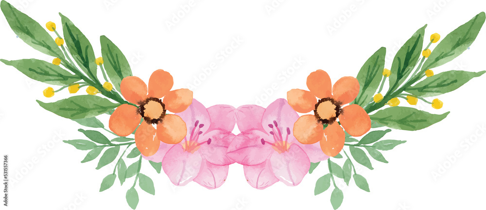 Fototapeta premium Pastel Flower Watercolor