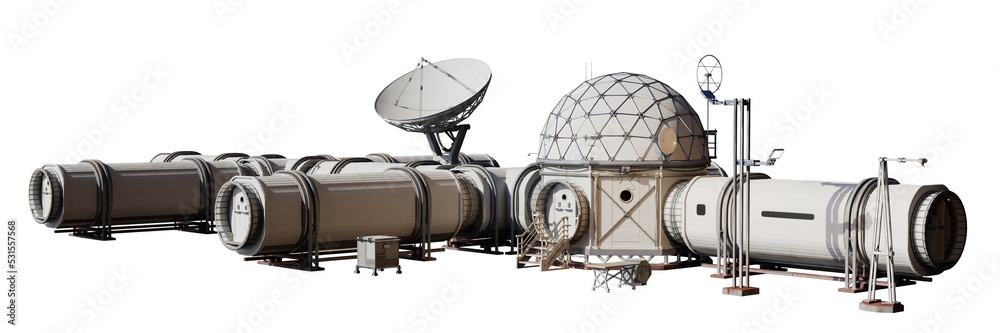 research base, habitat for astronauts on Moon or Mars, isolated