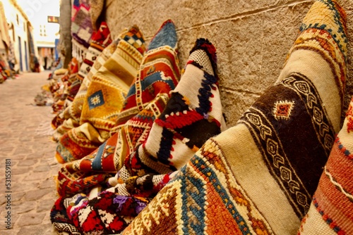Berber carpets on the market, Marrakech 
