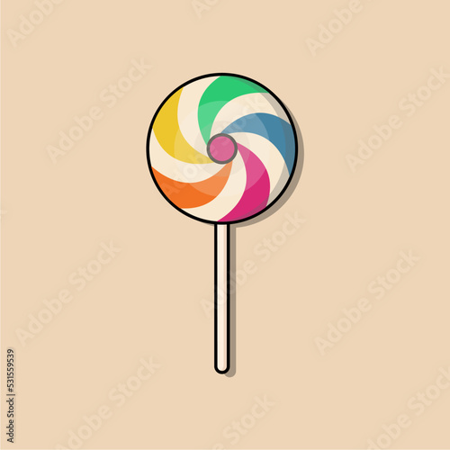 Flat Lollipop Illustration Design