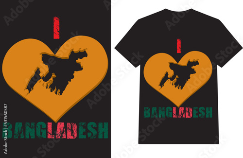 I love Bangladesh t-shirt Design