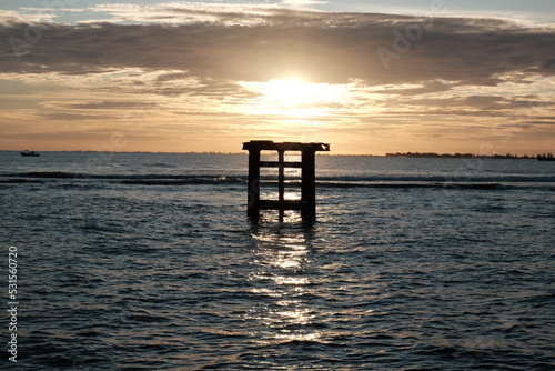 Beautiful afternoon atmosphere in the form of sunrise photographed at Blangpidie