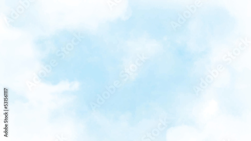 sunny blue sky with scattered clouds and bright sunshine background