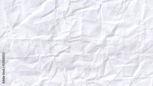 Pattern of the crashed paper. Crumpled white paper background