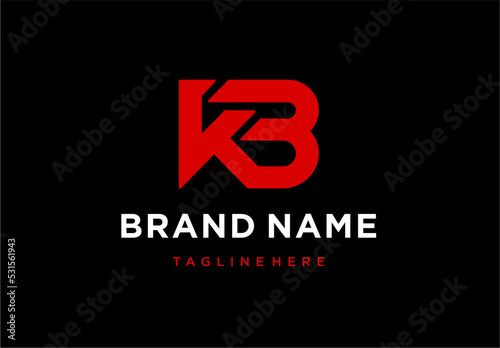 Alphabet Modern Elegant Luxury Letter Monogram Initial KB Logo Design