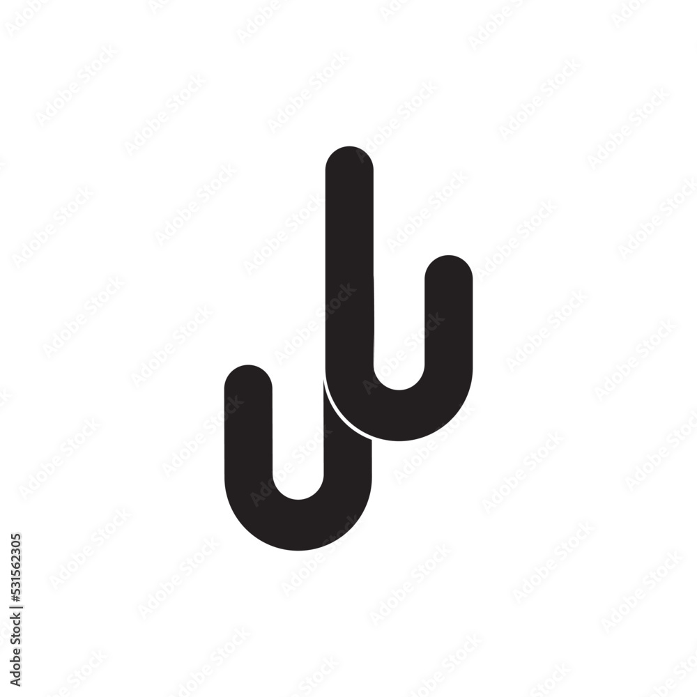 Cactus icon logo template vector Cactus icon logo template vector