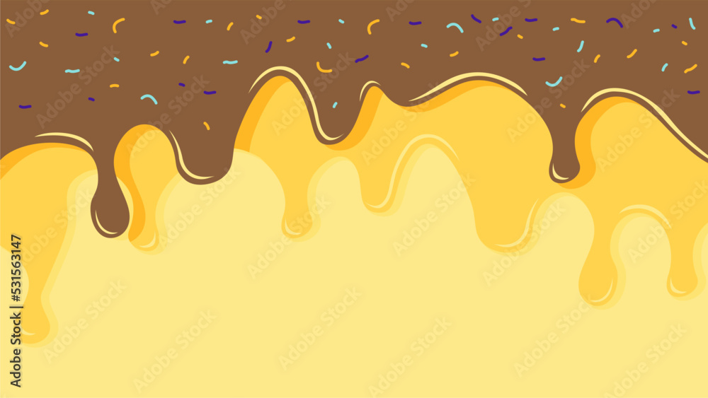 dripping chocolate ice cream background Stock Vector | Adobe Stock