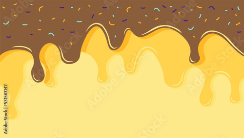 dripping chocolate ice cream background