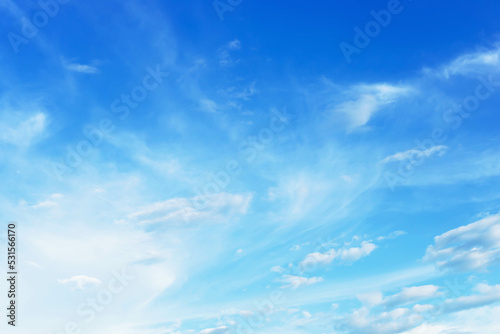 Blue sky with clouds Many beautiful white