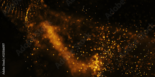Luxury gold particles glowing effect background