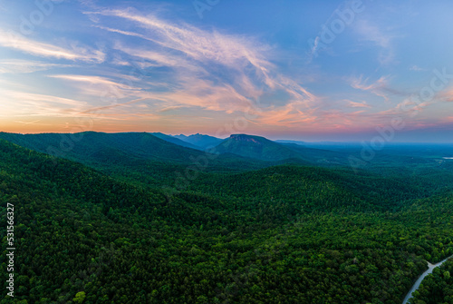 sunset over the mountains