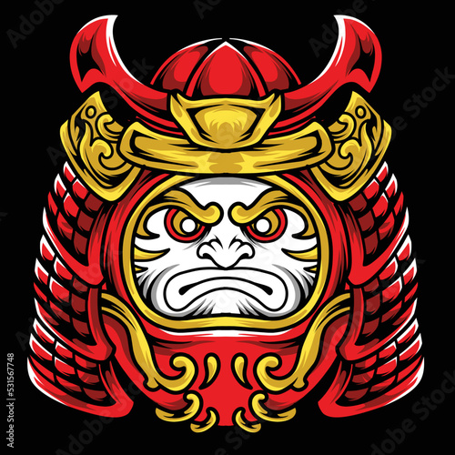 Illustration vector graphic of daruma,can be used as a poster,merch,t-shirt design,etc