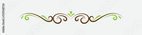 text divider. Calligraphic ornament. Vintage Decorations. Vector isolated illustration.