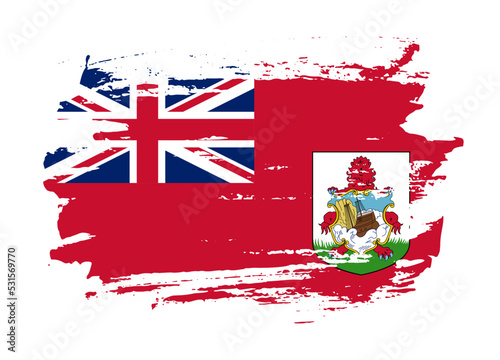 Grunge style textured flag of Bermuda country