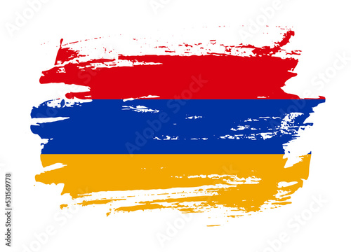 Grunge style textured flag of Armenia country