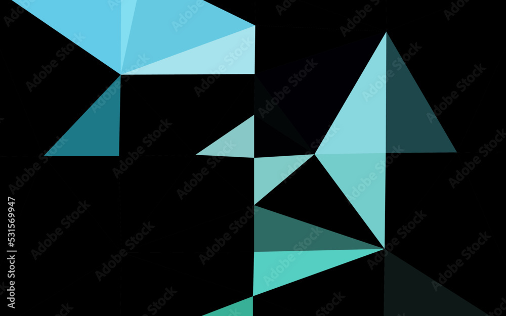 Light Blue, Green vector triangle mosaic cover.