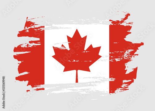 Grunge style textured flag of Canada country