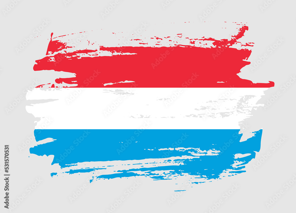 Obraz premium Grunge style textured flag of Luxembourg country