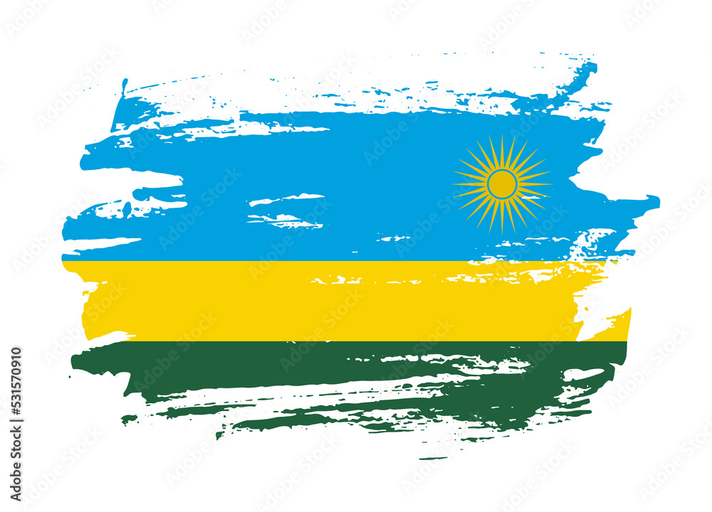 Obraz premium Grunge style textured flag of Rwanda country