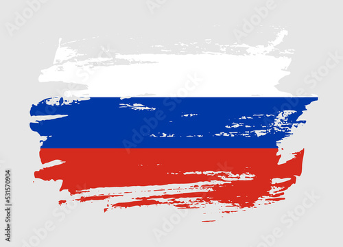 Grunge style textured flag of Russia country