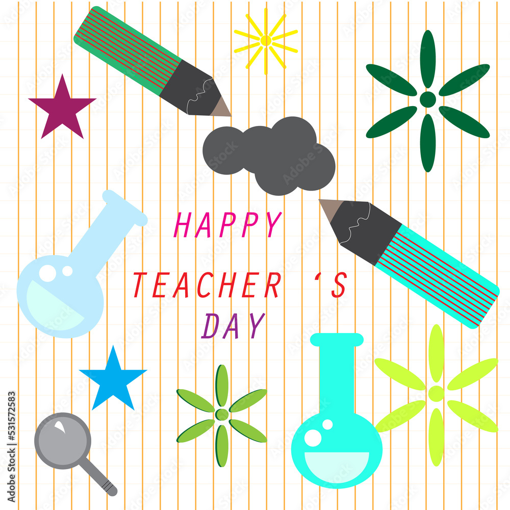 Seamless background with happy teacher's day.Back to school pattern ...